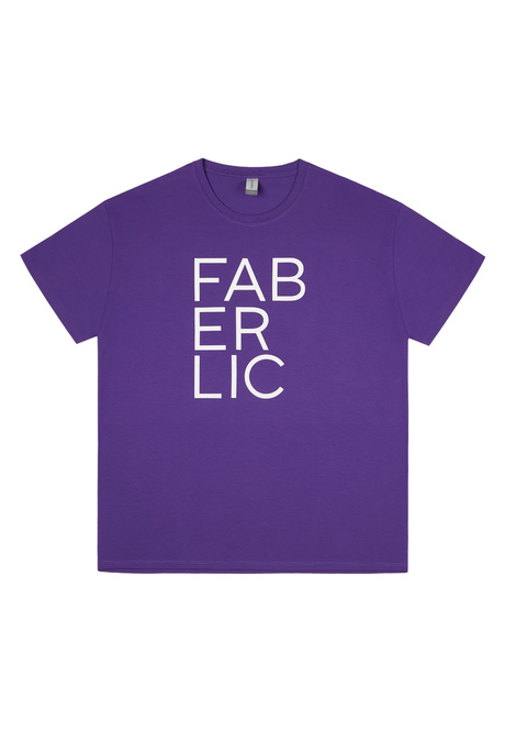 Футболка oversize с логотипом Faberlic, цвет фиолетовый
