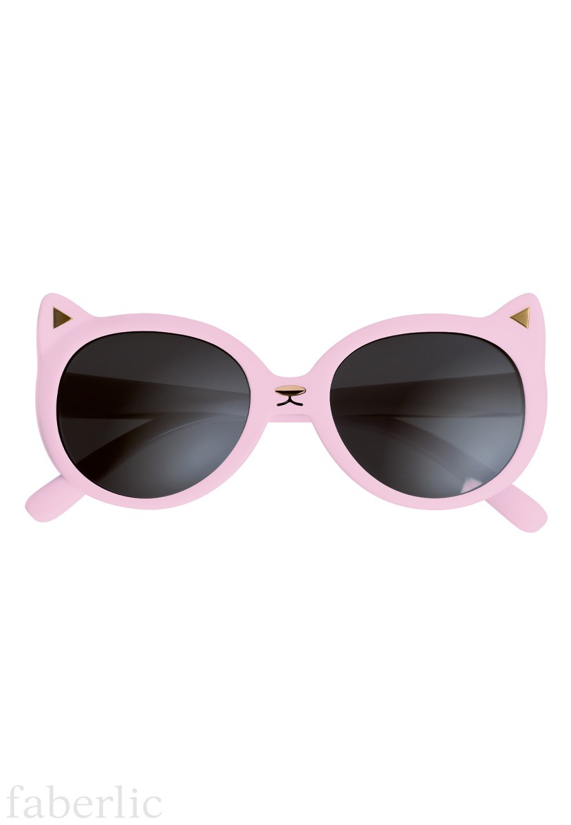 Детские солнцезащитные очки «Кошечка», цвет розовый