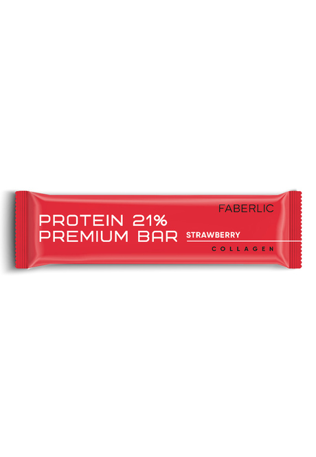 Батончик глазированный Protein Premium Bar со вкусом клубники