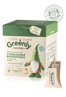 Концентрированный стиральный биопорошок для цветных тканей Home Gnome Greenly