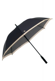 Зонт-трость складной, цвет чёрно-бежевый