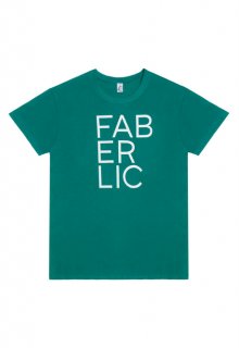 Футболка oversize с логотипом Faberlic, цвет зелёный